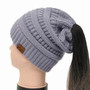 Ponytail Style Beanie Women