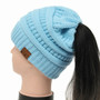 Ponytail Style Beanie Women