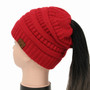 Ponytail Style Beanie Women