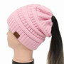 Ponytail Style Beanie Women