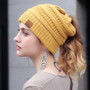 Ponytail Style Beanie Women