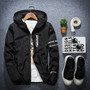 Fashionable Hooded Casual Windbreaker Bomber Jacket