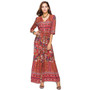 Printed Long Elegant Vintage Casual Bohemian (Boho) Dress