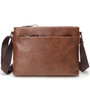 Leather Messenger Crossbody Bag