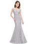 Mermaid Style Evening Dress with Lace