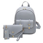 3pcs Leather Backpack