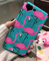 Flamingo Hearts iPhone Case