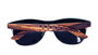 Zebrawood Sunglasses, Stars and Bars With Wooden Case, Polarized,