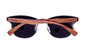 Handcrafted Walnut Wood Club Style Sunglasses With Bamboo Case,