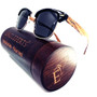 Handcrafted Walnut Wood Club Style Sunglasses With Bamboo Case,