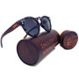 Granite Colored Frame, Bamboo Sunglasses, Polarized with Wood Case