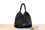 Solid Woven Straw Handbag