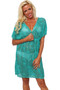 Shore Trendz Women's Crochet V-Neck Swimwear Cover-up Beach Dress: HOT