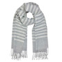 Gray Stripe Baby Alpaca Scarf