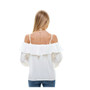 Off Shoulder Ruffle Detail Long Sleeve Blouse