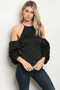 Cold Shoulder Satin Top