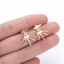 Popular Geometric Spike Stud Ear Jacket Earrings