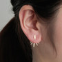 Popular Geometric Spike Stud Ear Jacket Earrings