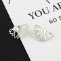 Women's New Style Crystal Stud Ear Jacket Earrings