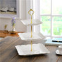 Elegant Ceramic 2 or 3 Tier Cake Stand Serving Trays