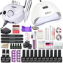 Acrylic Nail Kit 10 Gel Polish Nail Drill Drying Lamp Art Tool