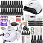 Acrylic Nail Kit 10 Gel Polish Nail Drill Drying Lamp Art Tool