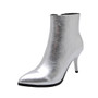 Women's Metallic Pointed Toe High Heel Stiletto Ankle Boots