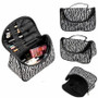 Women Leopard Print Cosmetic Makeup Bag Travel Organizer Toiletry Case