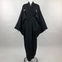 Black Silk Vintage Japanese Kimono