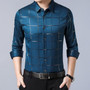 Men's Luxury Plaid Long Sleeve Slim Fit Shirt