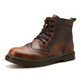 Warm Men's Boots Leather Ankle Boots