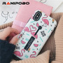 Luxury Marble Ring Phone Case for iphone 6 6s 7 8 Plus X