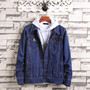 Solid Denim Jeans Jacket Men's