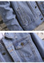 Solid Denim Jeans Jacket Men's