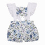 Floral Romper Short Sleeve Jumpsuit fpr Baby Girls