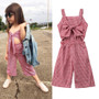 Straps and Bow Romper Jumpsuit for Baby Girls