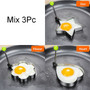 Stainless Steel 5 Style Fried Egg Pancake Shaper Omelets Mold Rings