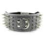 Spiked Studded Pu Leather Large Dog Collars For Pit Bull