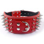 Spiked Studded Pu Leather Large Dog Collars For Pit Bull