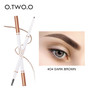 O.TWO.O Eyebrow Pencil Waterproof Natural Long Lasting Ultra Fine 1.5mm Eye Brow Tint Cosmetics Brown Color Brows Make Up