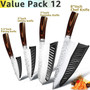 Professional Japanese Chef Knives 7CR17 Stainless Steel Kitchen Knife Set