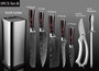 XITUO Kitchen Chef Set Knife Stainless Steel Knife Holder Santoku Utility Cut Cleaver Bread Paring Knives Scissors Cooking Tools