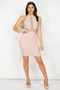 KAIRA Halter Mini Dress in Pink