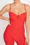 Bustier Jumpsuit in Red