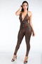 Hologram Sparkled Open Back Jumpsuit