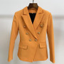 Double-breasted blazer in orange