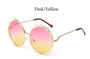 Round Retro Oversized Women Luxury Sunglasses