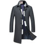 Men 's  Long Wool Coat With Scarf