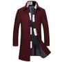 Men 's  Long Wool Coat With Scarf