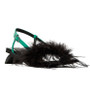 Whimsy spring summer sandals with feather decor